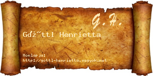Göttl Henrietta névjegykártya